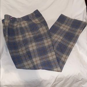 Willi Smith Plaid Wool Trousers